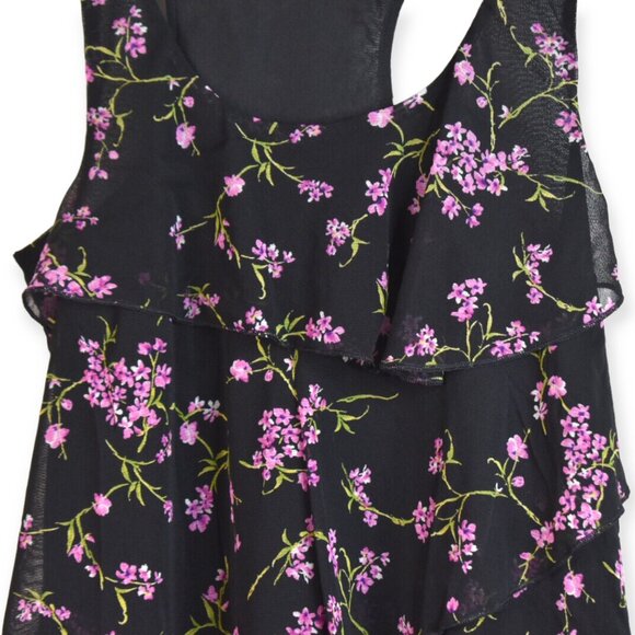 Apt 9 Blouse M Womens Floral Print Scoop Neck Sleeveless Nylon Blend Tank Boho - Picture 2 of 9